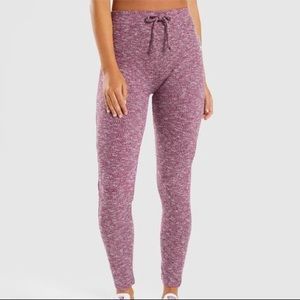 Gymshark Slounge Leggings Deep Plum Washed Khaki